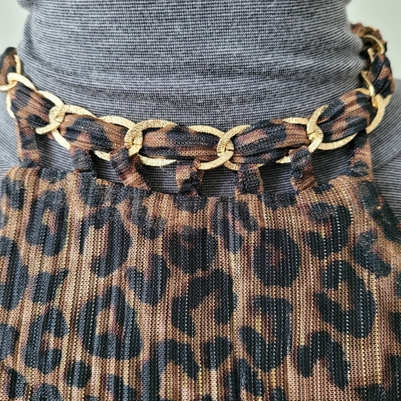 Joie Leopard Print Chained Neck Halter Top - Picture 5 of 10